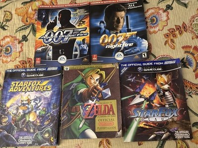 Vintage  Nintendo Player's Guide Lot. Legend Of Zelda Ocarina, Starfox, & 007