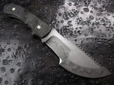 UBR CUSTOM HANDMADE HIGH CARBON STEEL HUNTING TRACKER KNIFE WITH LEATHER SHEATH 