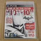 Batman Arkham City Game of the Year Edition PS3 PlayStation 3 Complete CIB