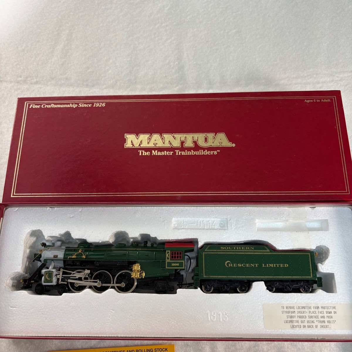Mantua HO Scale Southern Crescent Limited 1896 Steam Engine Train