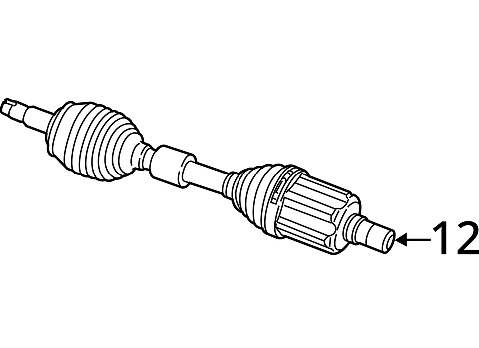 Jeep Cherokee 2014-2014 eje pasajero trasero CV C/V BTGIT Foto 3 de 3