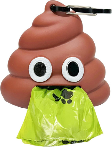 Funny Dog Poop Bag Holder for Leash Sturdy Dispenser Brown
