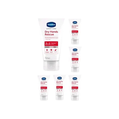 6 x Vaseline Expert Care Feuchtigkeitsspendende Handcreme + Anti Bac Trockene Hände Rettung