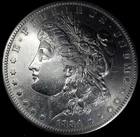 1884 S Morgan Silver Dollar, XF/AU, 3,200,000 Minted, KM 110, 90% Silver
