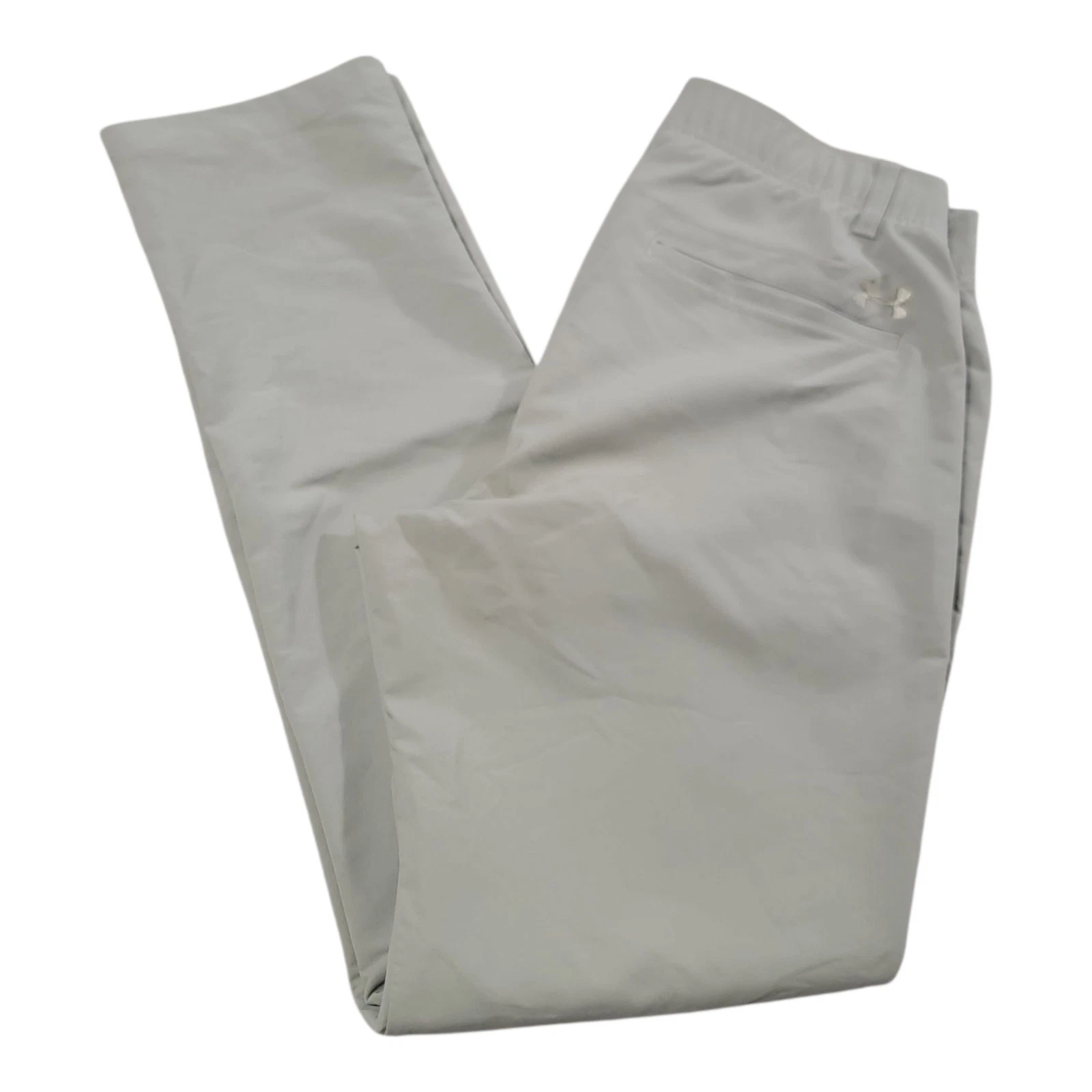 Under Armour Match Play Golf Pants Mens Size 32x32 Flat Front Beige Lightweight
