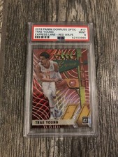 TRAE YOUNG HAWKS 2019 PANINI DONRUSS OPTIC EXPRESS LANE RED WAVE PSA 9 CARD