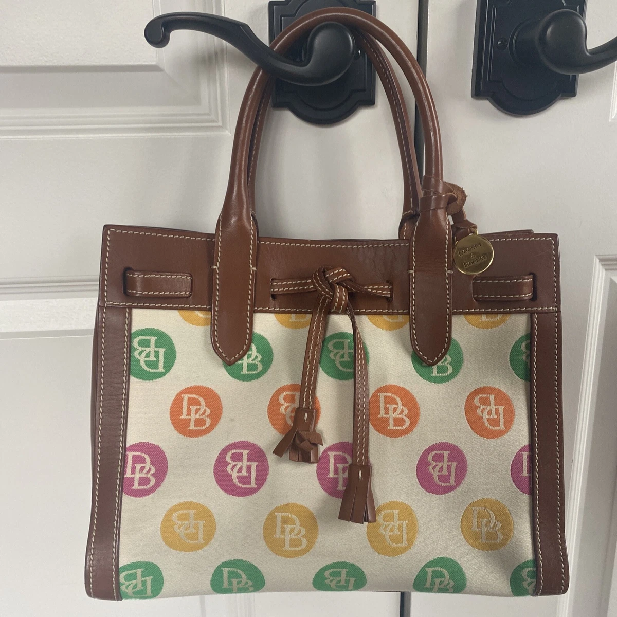 Dooney and bourke polka dot purse clearance
