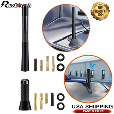 Universal inches Car Antenna Auto Aluminum Alloy aerial Carbon Fiber Radio FM AM