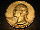 1953-S  90% Silver Washington Head Quarter GEM BU SMOKY TONING NICE