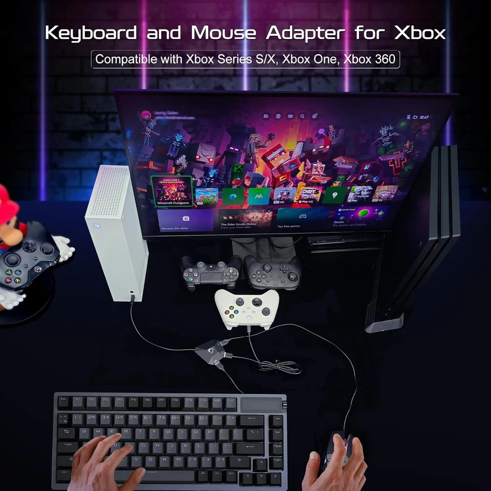 Keyboard & Mouse Adapter for Nintendo Switch Xbox PS4, Plug & Play for FPS & RTS - Image 3 of 4