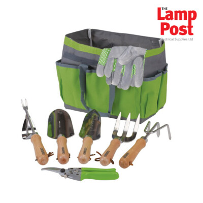 Draper 08997 Edelstahl Gartenwerkzeug-Set mit Aufbewahrungstasche 8-teilig