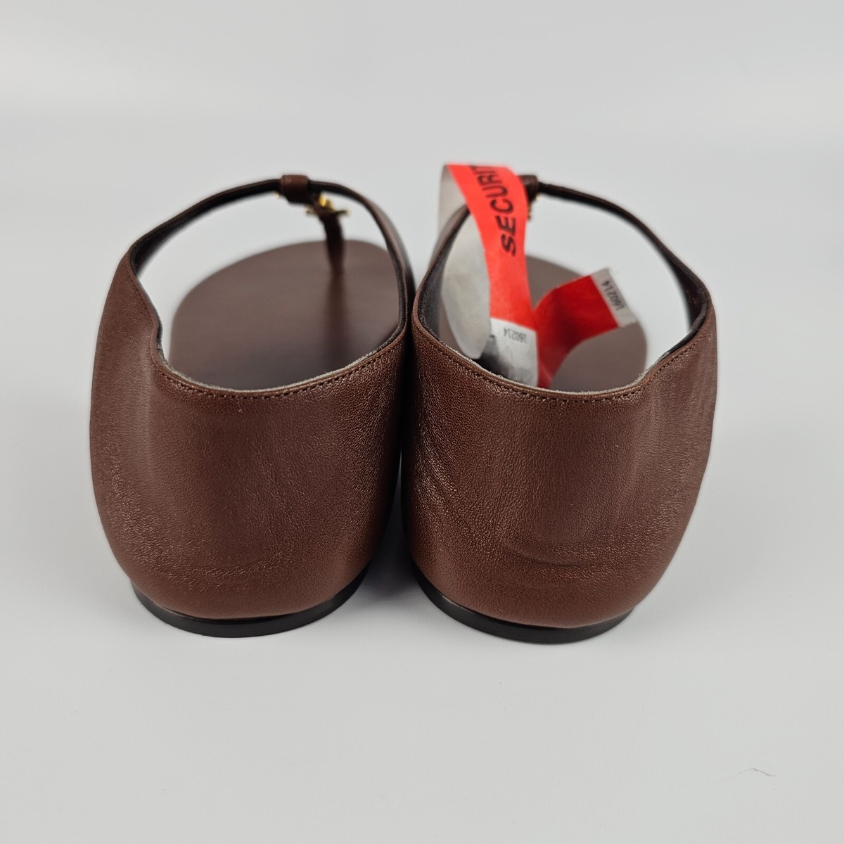 SAINT LAURENT Cassandre $895 Aesthetic Brown Leather Sandals