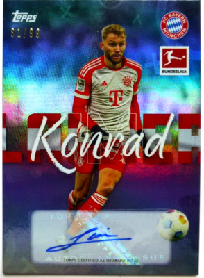 TCS 2288  Topps International Stars 2023/24 Konrad Laimer Limited Autogr. 81/99