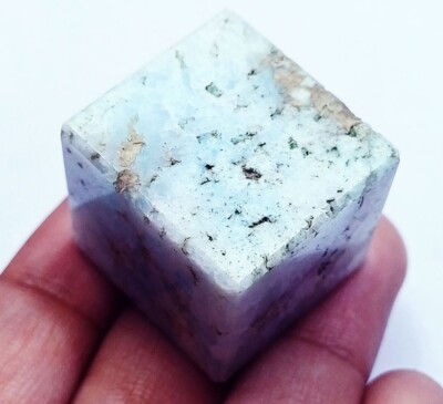Natural Blue Amazonite Cube Loose Gemstone 179.45 Ct With Free Gift