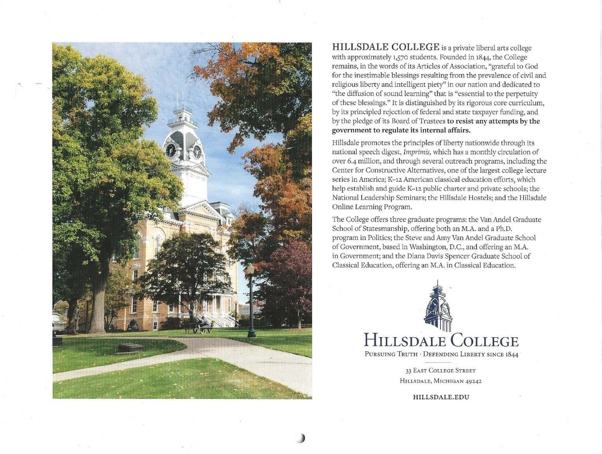 Request Hillsdale College 2024 Calendar Chere Deeanne