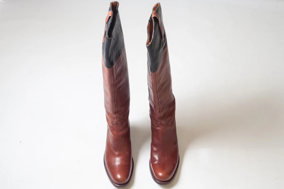 Botas hasta la rodilla de cuero marrón FREE LANCE para mujer talla EU 38 1/2 / US 8.5 Foto 4 de 4