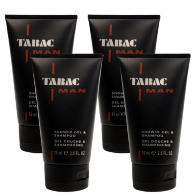 Tabac Man Herren Men 4 x 75 ml Set Duschgel Reisegrösse