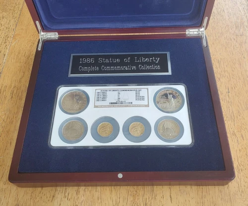 1986 Statue Of Liberty Commemorative 6 Coin Gold & Silver Set NGC MS69 PF69UCam