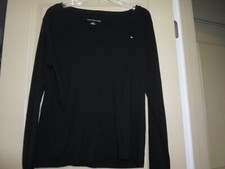 Shirt -Tommy Hilfiger, black, size large, slim fit, 100 cotton- China