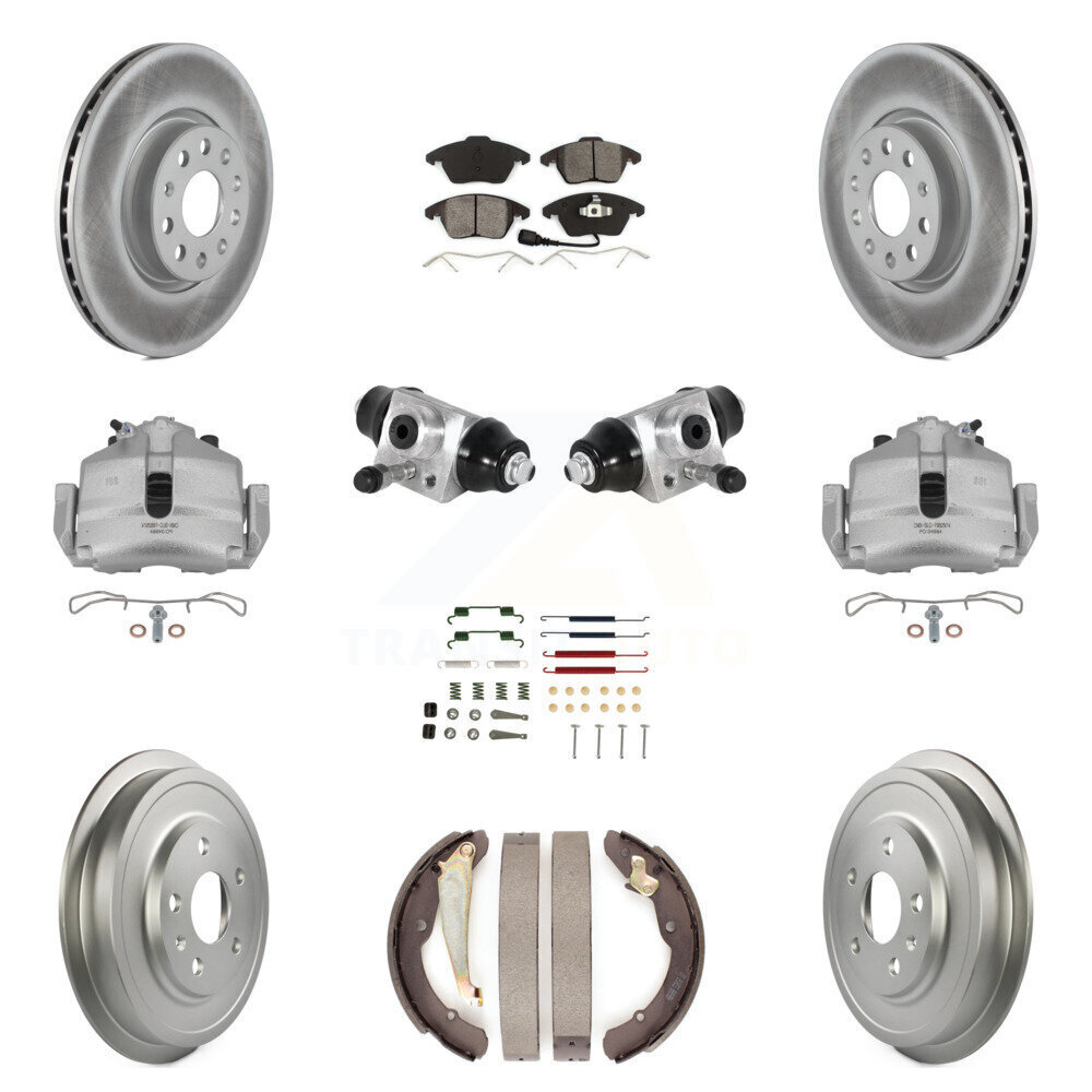 Front Rear Brake Caliper Coat Rotor Drum Semi-Metallic Pad Shoe Cylinder Kit for Improved Vehicle Performance and Safety