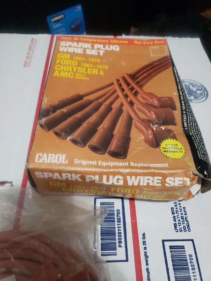 Juego de cables de bujías Carol vintage de 7 mm para cargador Barracuda Gran Fury 1965-75 Foto 2 de 4