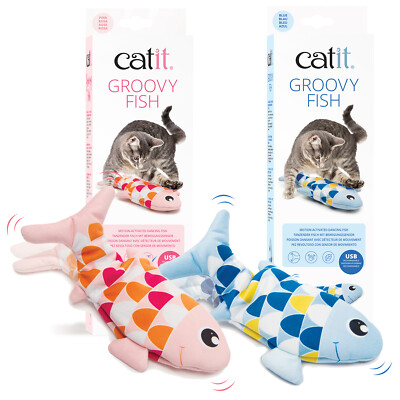 Catit Groovy Fish Cat Toy Motion Activated with Catnip Soft Dancing  Electronic | eBay