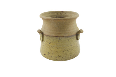Signed Wilson Studio Art Pottery Speckled Stoneware Hanging Planter Pot