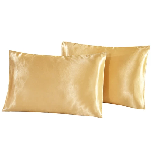 3Pcs Satin Silk Feel Fitted Sheet + Pillowcase Set Fully Elastic 12" Deep Pocket - Picture 39 of 45