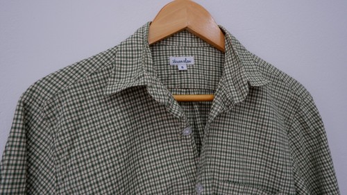 Steven Alan USA small plaid green shirt - Picture 10 of 16