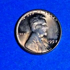 1957-P LINCOLN WHEAT CENT R/B (W/MINT LUSTER) "U-GRADE" BU UNCIRCULATED #4