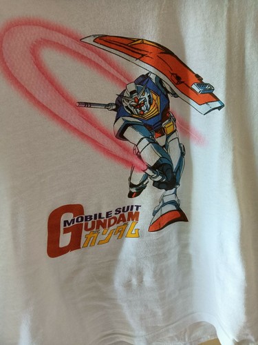 T-shirt Dynit Mobile Suite GUNDAM Otaku Bianca Taglia M cotone ORIGINALE SUNRISE