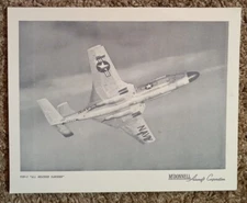 Vintage McDonnell Aircraft F2H-3 Photo Print "All Weather Banshee" Fighter Jet