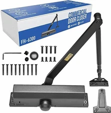 Door Closer Lightweight Commercial Door Closer FS-6300B Size 4 w/Fitting Temp...