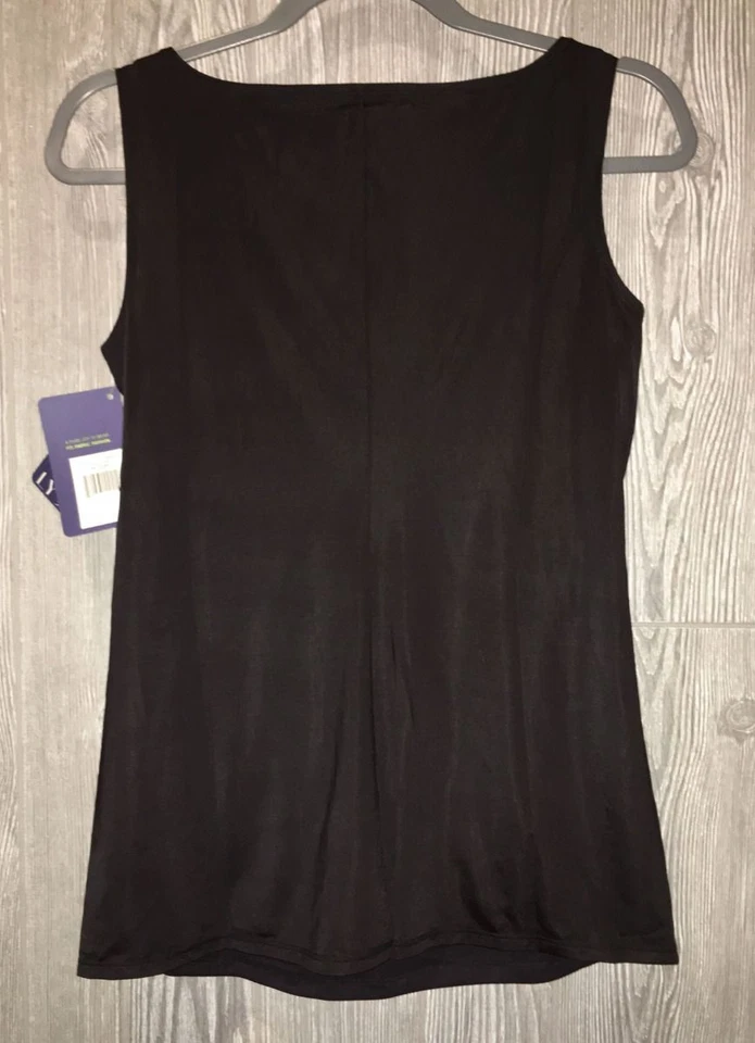 LYSSE Active Cowl 颈部带内 Lt Control 黑色无袖背心女式 M L — 第 4/4 张图片