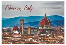 Florence, Italy, Skyline, Duomo, 2" x 3" inch Fridge Travel Magnet #EU693