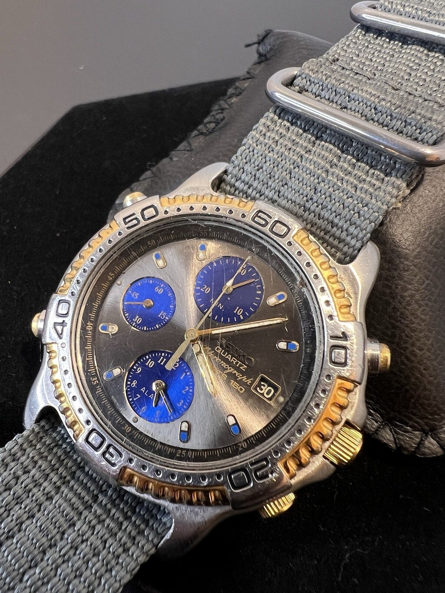 Rare Vintage seiko 7T32-6C09 Quartz Alarm Chronograph Sports 150