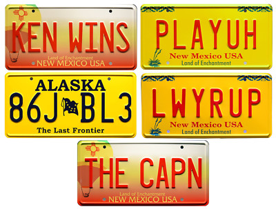 Set 5 Nummernschild Replik metall '' Breaking Bad '' 30x15cm - TV show PF21