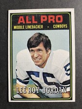 1974 Topps Football Lee Roy Jordan Dallas Cowboys Card #138 Hall of Famer