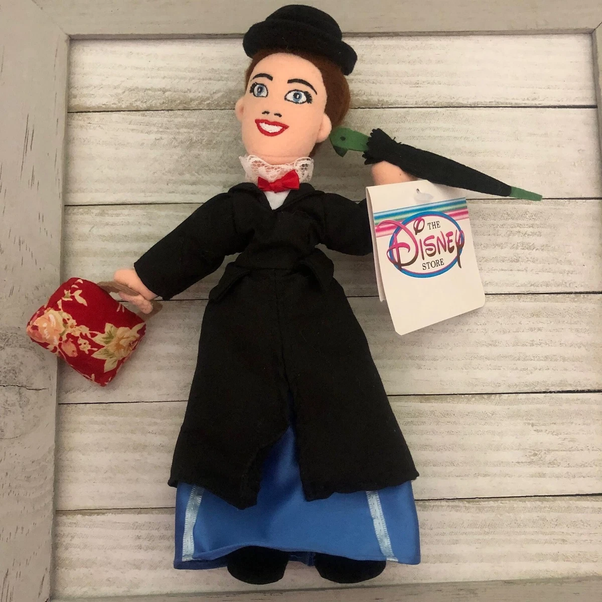 Disney Bean Bag Plush Mary Poppins Umbrella Parrot Magic Bag NEW With Tag