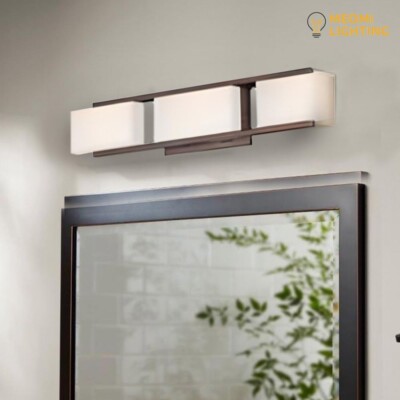 Meomi Lighting Vanity Light Fixture, 23'' Wide Modern Wall-Mounted Bathroom Light