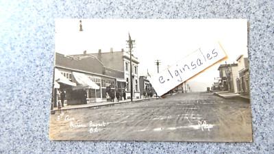 Prince Rupert, British Columbia's 3rd Avenue Real Photo Postcard - Circa 1910