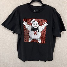 Ghostbusters T Shirt Adult XL Black Stay Puft Marshmallow Man
