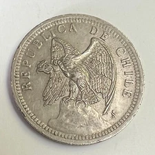1933 So Chile 1 Peso Condor coin, KM#176