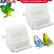 Bird Food Dispenser Small Birds Anti Spill Durable Feeding Box Plastic New