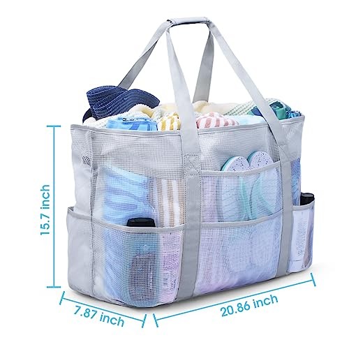 Mesh Beach Bag Extra Large Waterproof Sandproof Beach Tote Pool Swim Bag - Bild 3 von 6