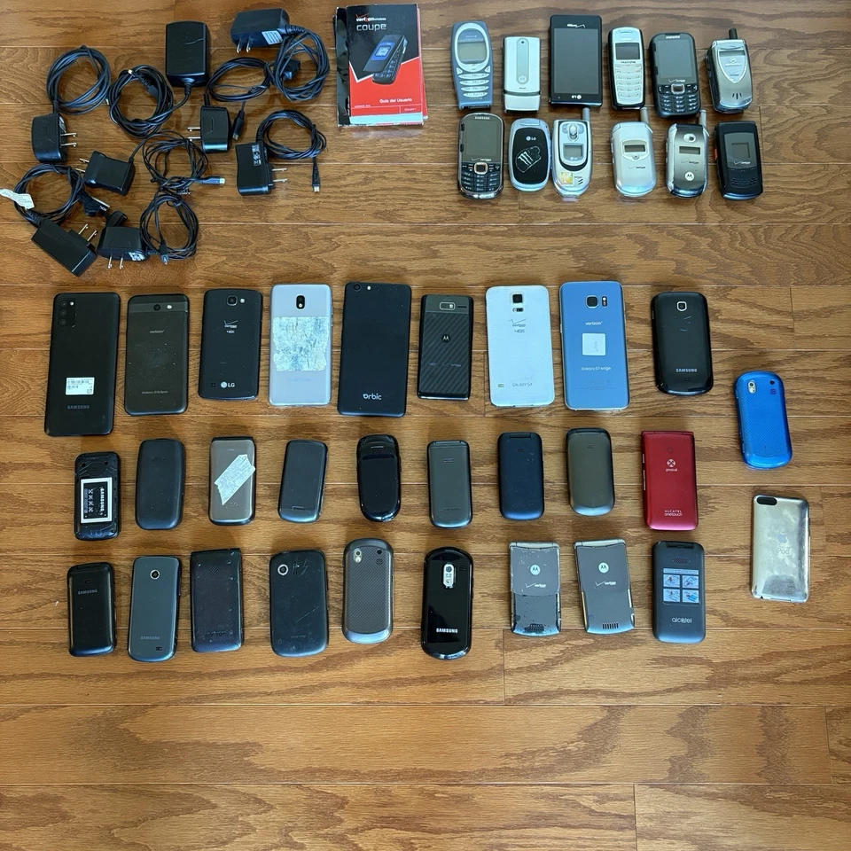 Lote 41 Teléfonos Inteligentes y Teléfonos Abatibles + Cargadores PROBADO EN FUNCIONAMIENTO Leer Descripción Foto 4 de 4