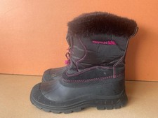 Trespass Women's Black Front Zip Fur Trim Winter Snow Boots UK 5 EUR 38 -A39