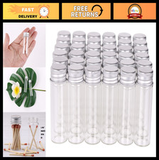 100 Clear Tiny Glass Bottles 15ml Vials with Aluminum Screw Top - DIY Wedding Fa