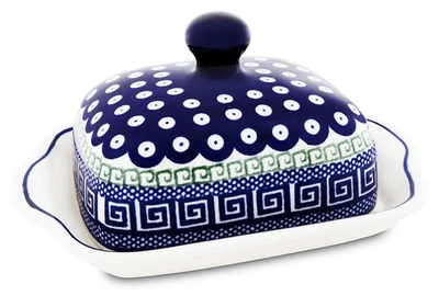 Original Bunzlauer Keramik Butterdose eckig für 250g (1 Stück Butter) Dekor 923 - Bild 1 von 3