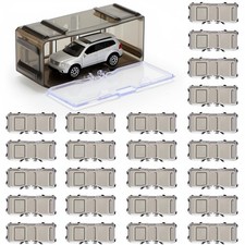 50 Pcs 1/64 Scale Toy Cars Organizer Storage Case Clear Individual Toy Car Di...